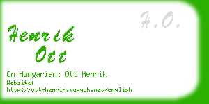 henrik ott business card